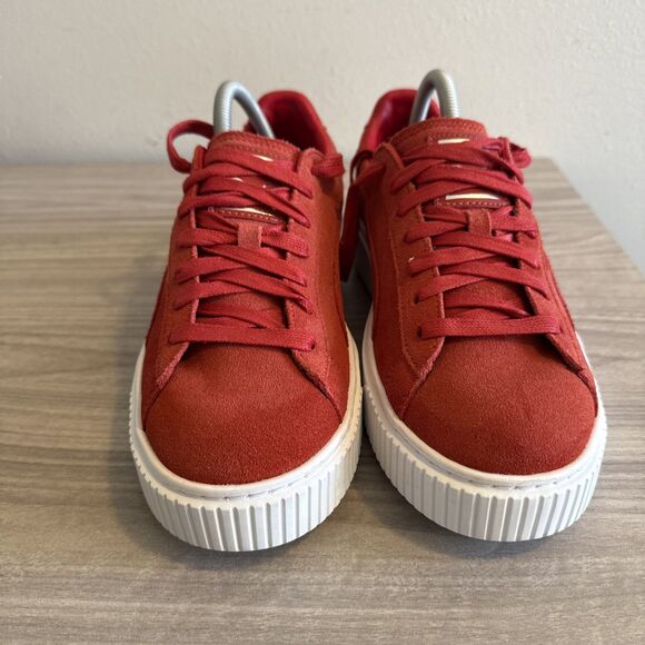 Puma Suede Platform Sneaker Womens Size 9.5 Barbados Cherry 362223-03 - Picture 3 of 11